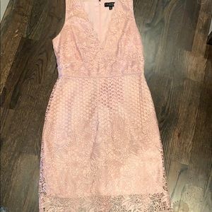 Laundry by Shelli Segal Pink Lace Sheath Dress 10